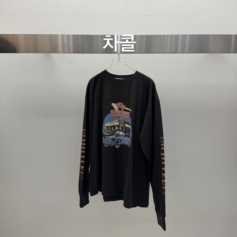 AMOOD韓國直郵實拍女士新品推薦時尚26春夏職業人氣長袖T恤AMOOD長袖T恤圖色4