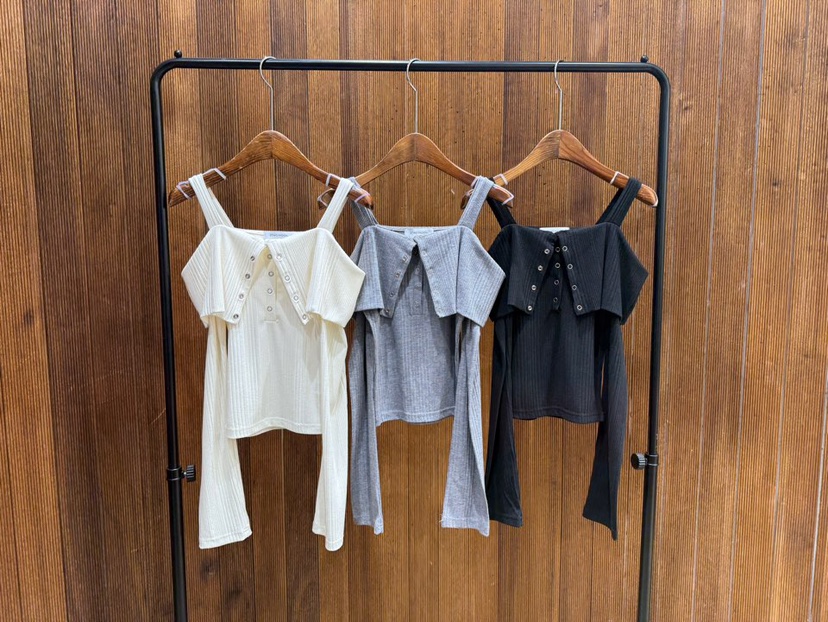 2TWO MOON韓國東大門代購女士新品26春夏熱賣人氣長袖T恤2TWO MOON長袖T恤