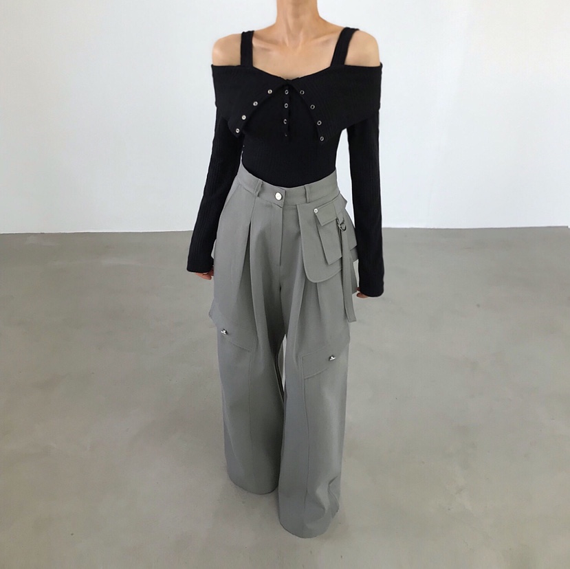 2TWO MOON韓國東大門代購女士新品26春夏熱賣人氣長袖T恤2TWO MOON長袖T恤圖色2