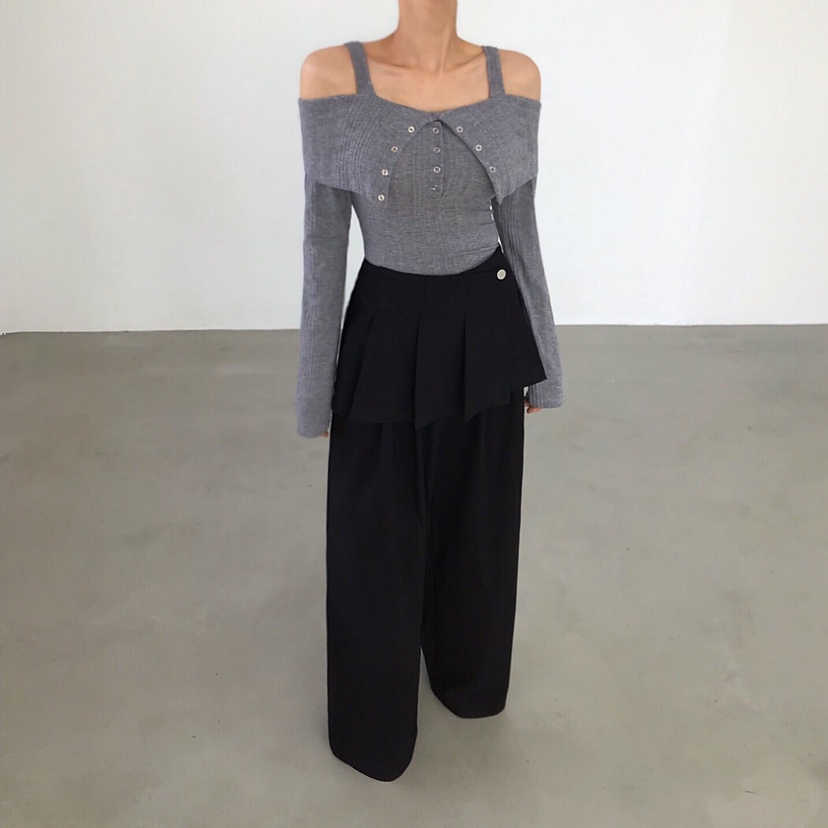 2TWO MOON韓國東大門代購女士新品26春夏熱賣人氣長袖T恤2TWO MOON長袖T恤圖色3