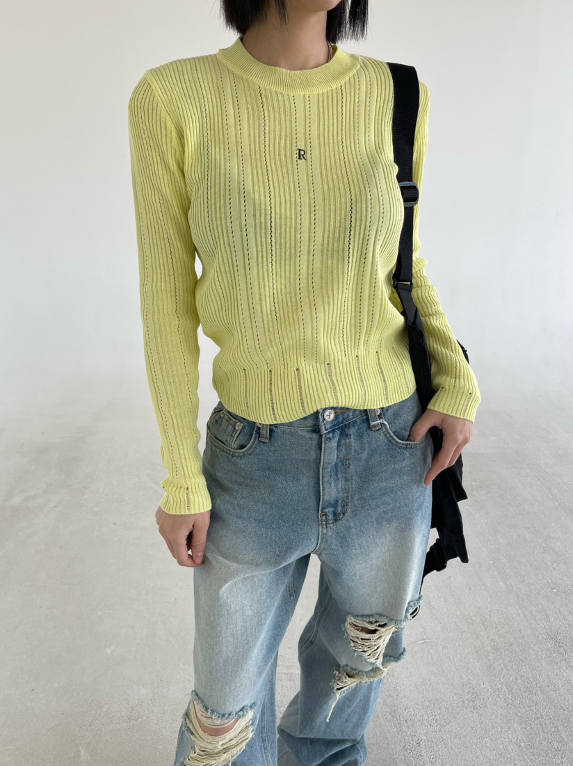 REIZ韓國代購女士新品26春夏職業推薦熱賣休閑時尚針織衫REIZ針織衫