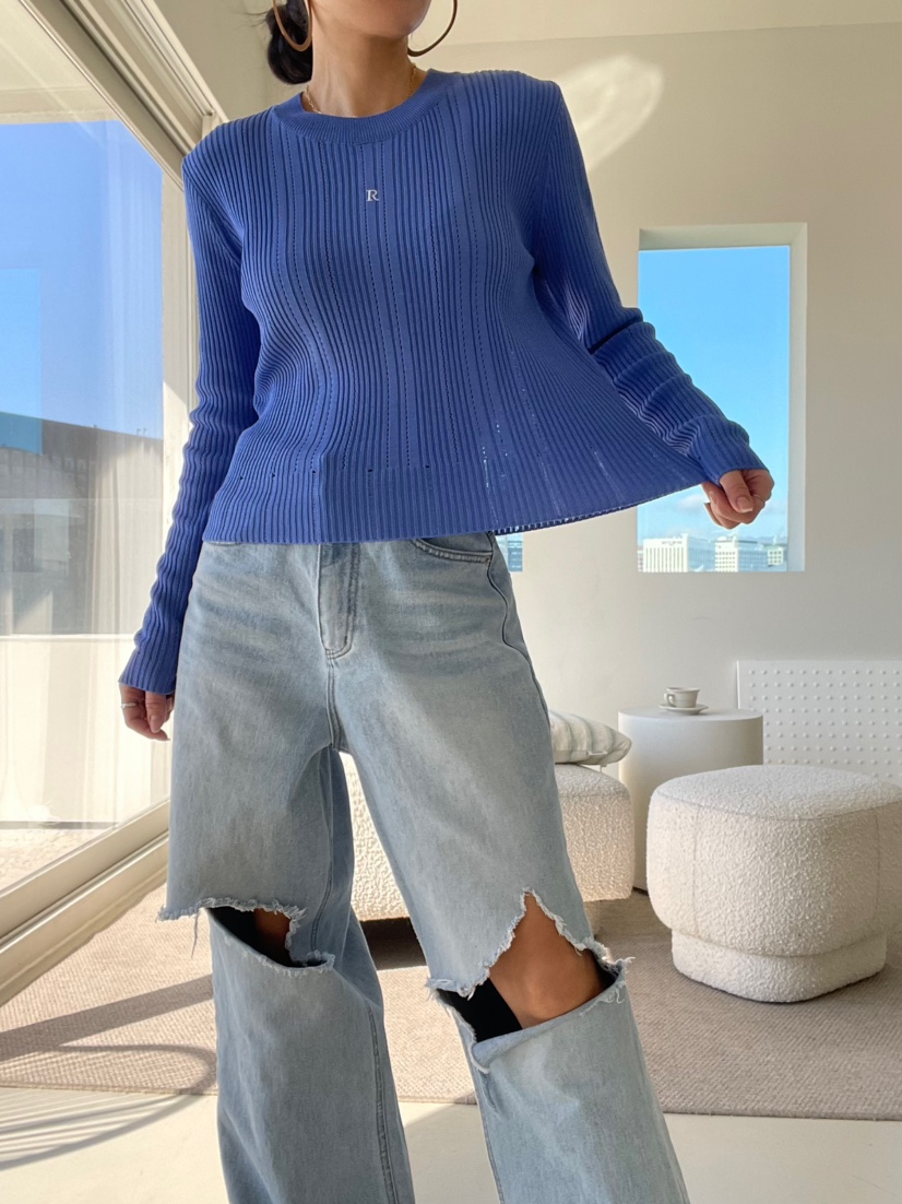 REIZ韓國代購女士新品26春夏職業推薦熱賣休閑時尚針織衫REIZ針織衫