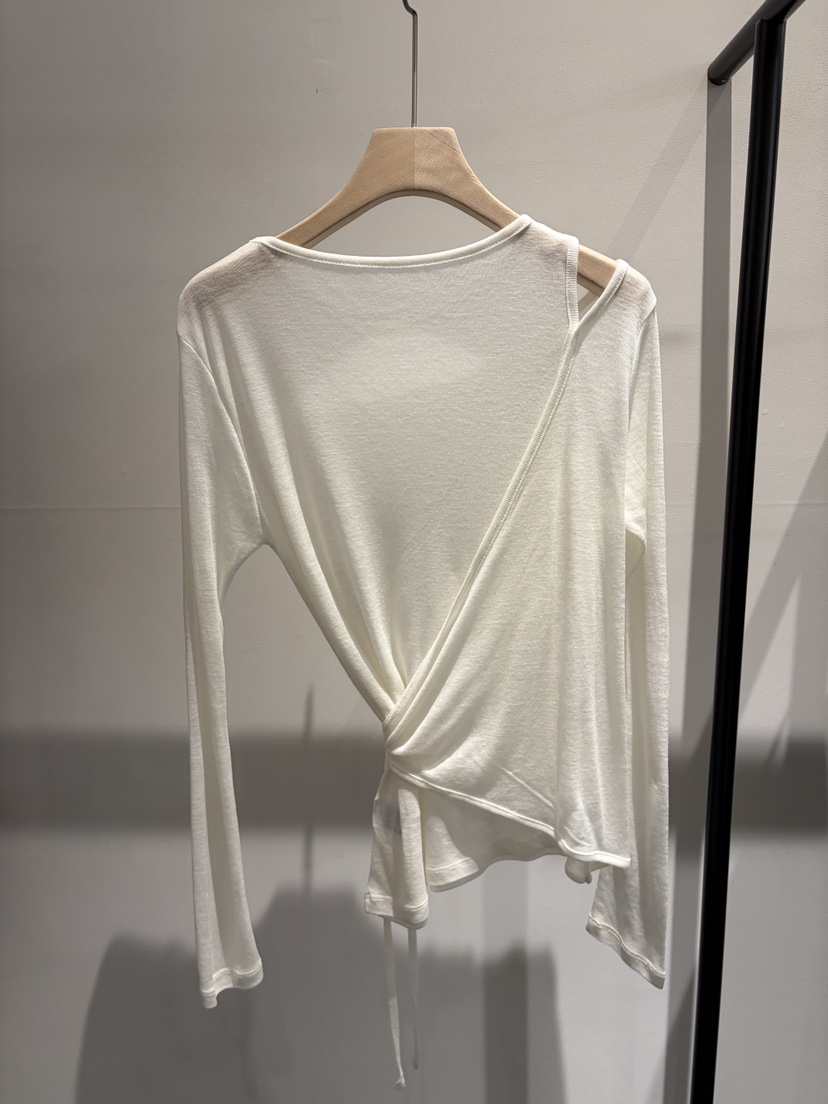 BOWIE韓國直郵實拍女裝新款26春夏休閑時尚職業熱賣長袖T恤BOWIE長袖T恤