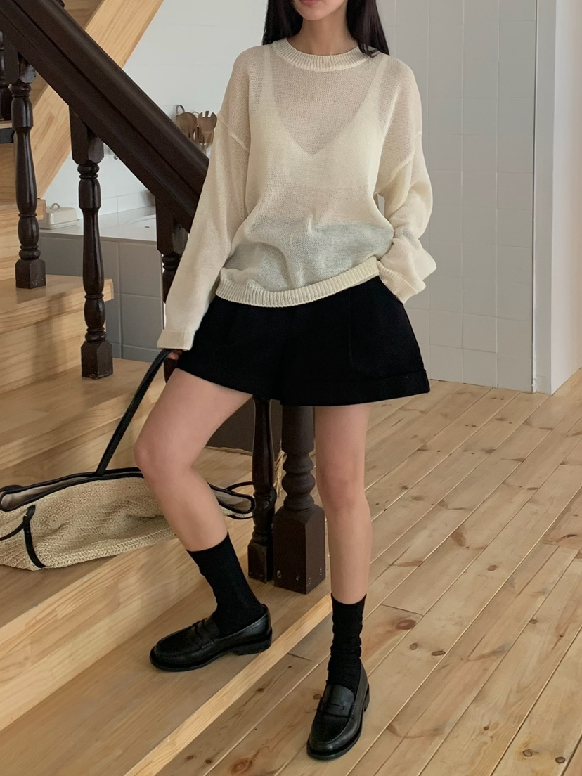 BLEECKER韓國直郵實拍女士新品休閑時尚推薦熱賣人氣短褲BLEECKER短褲