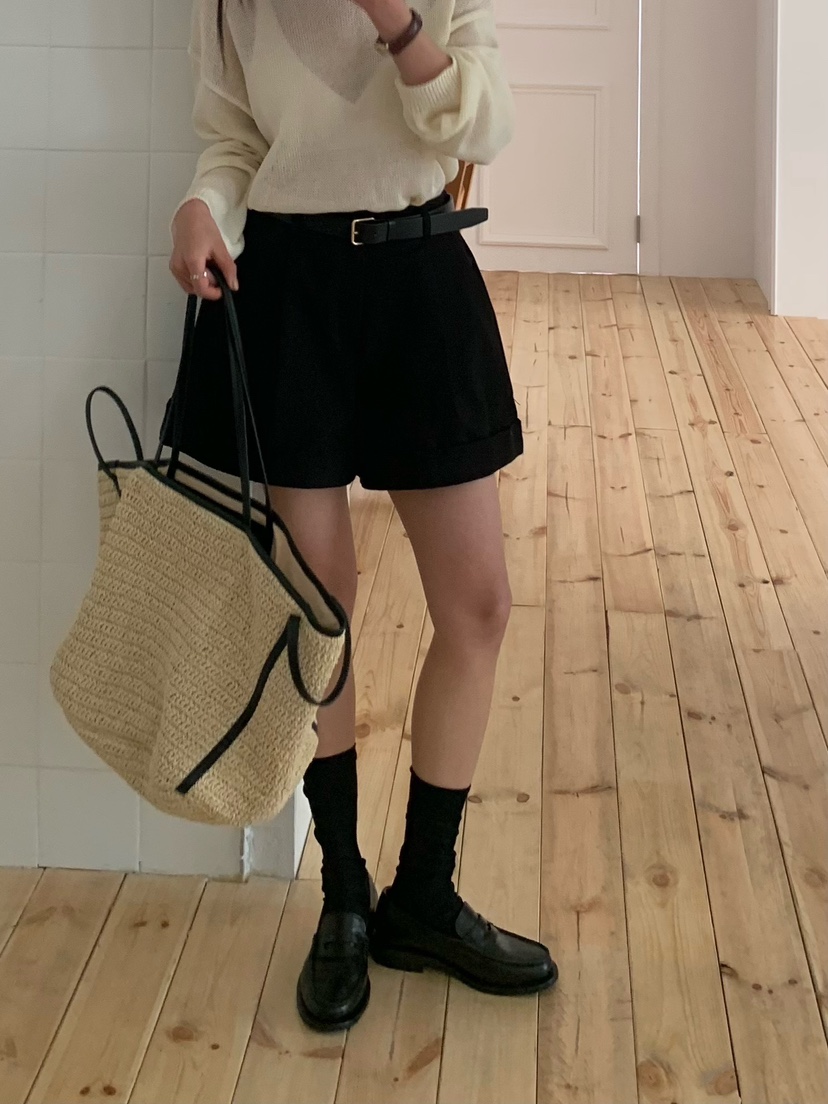 BLEECKER韓國直郵實拍女士新品休閑時尚推薦熱賣人氣短褲BLEECKER短褲