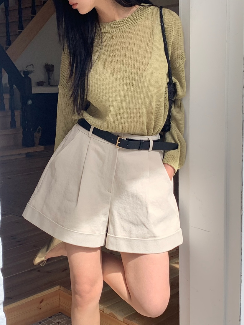 BLEECKER韓國直郵實拍女士新品休閑時尚推薦熱賣人氣短褲BLEECKER短褲