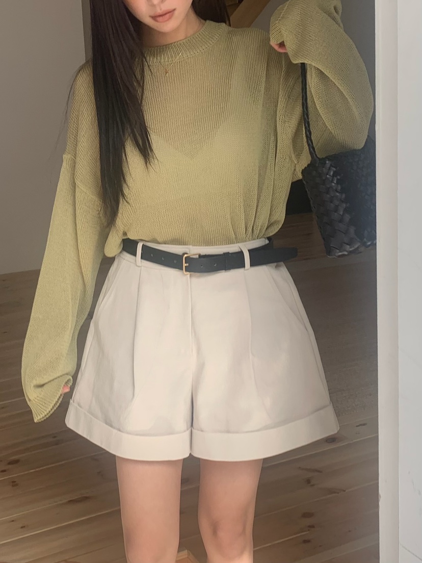 BLEECKER韓國直郵實拍女士新品休閑時尚推薦熱賣人氣短褲BLEECKER短褲