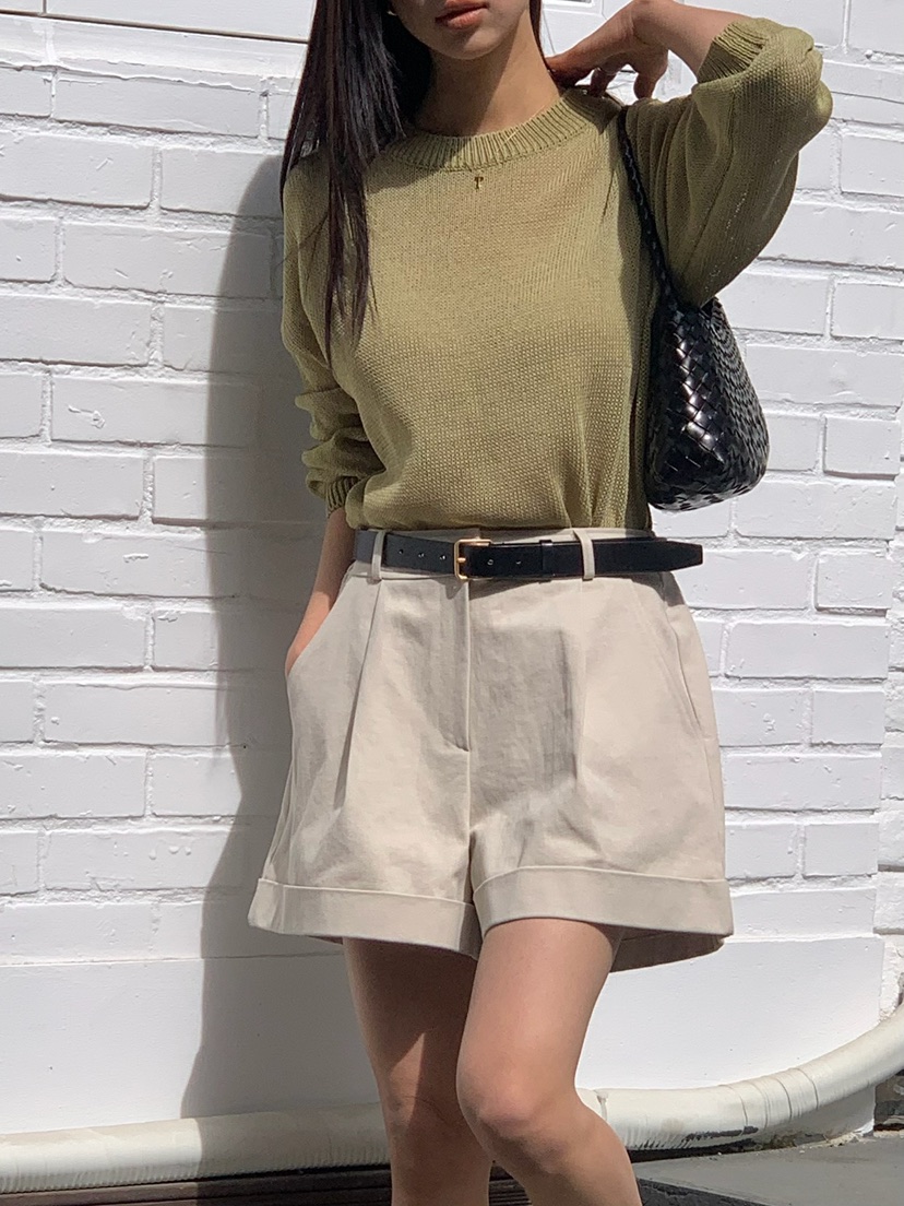 BLEECKER韓國直郵實拍女士新品休閑時尚推薦熱賣人氣短褲BLEECKER短褲