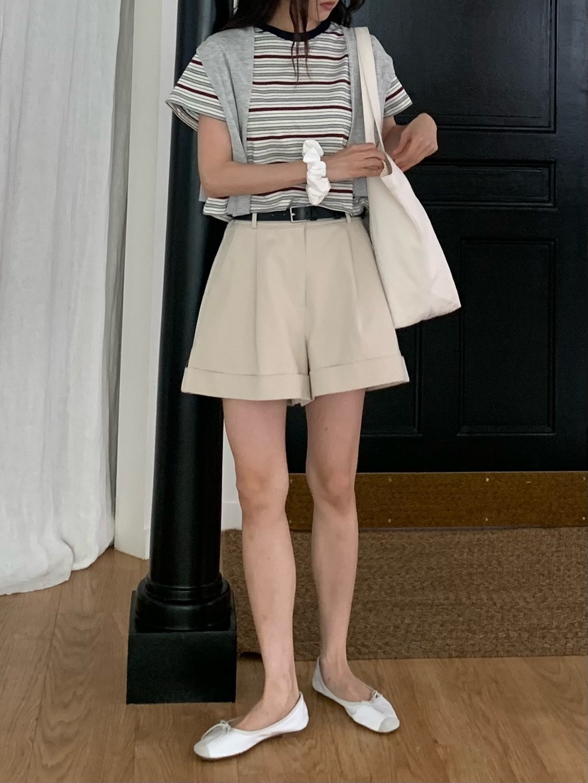 BLEECKER韓國直郵實拍女士新品休閑時尚推薦熱賣人氣短褲BLEECKER短褲