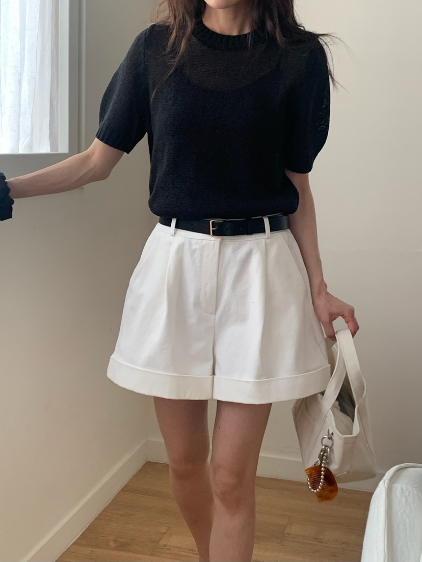 BLEECKER韓國直郵實拍女士新品休閑時尚推薦熱賣人氣短褲BLEECKER短褲