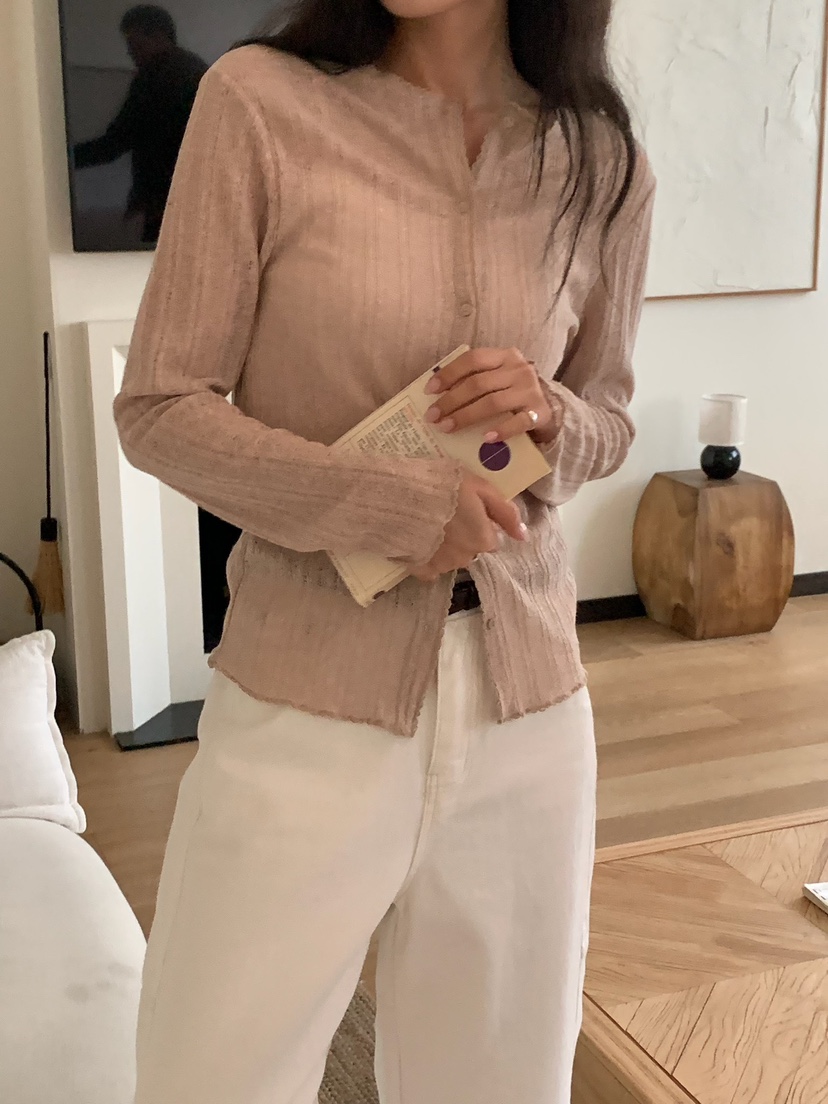 BLEECKER韓國直郵實拍女裝新款推薦時尚熱賣休閑襯衫蕾絲衫BLEECKER襯衫/蕾絲衫