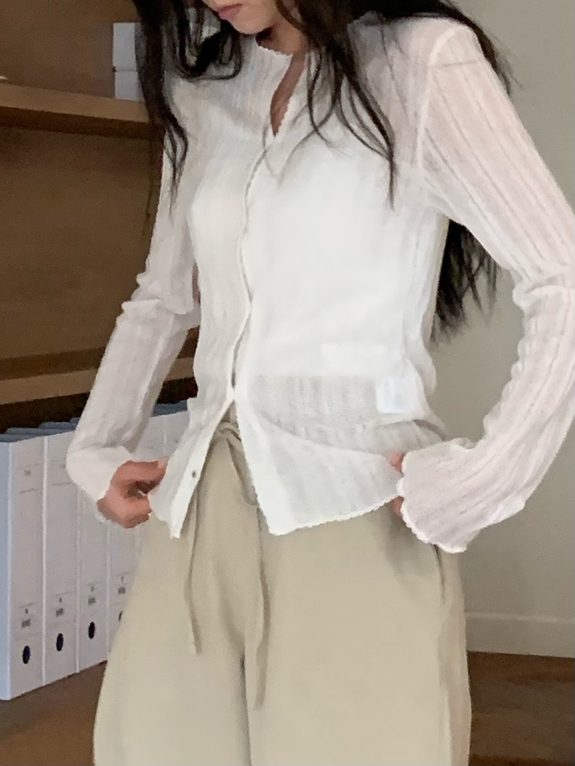 BLEECKER韓國直郵實拍女裝新款推薦時尚熱賣休閑襯衫蕾絲衫BLEECKER襯衫/蕾絲衫