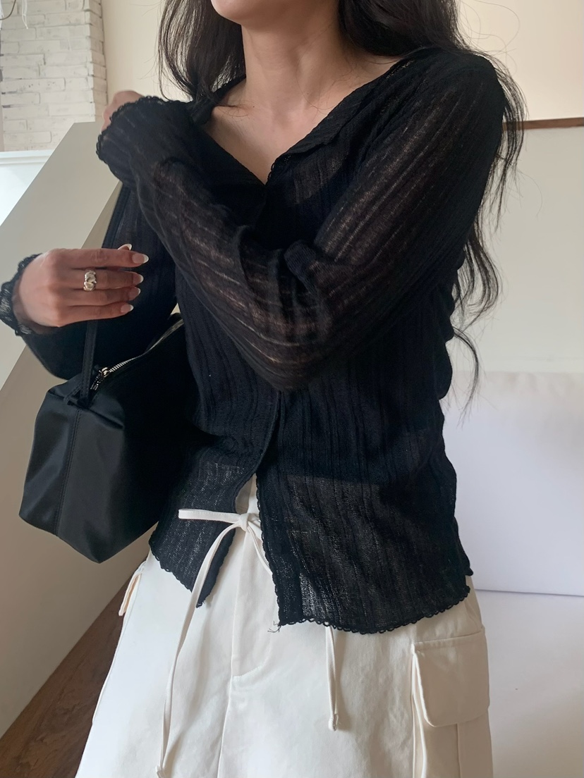 BLEECKER韓國直郵實拍女裝新款推薦時尚熱賣休閑襯衫蕾絲衫BLEECKER襯衫/蕾絲衫