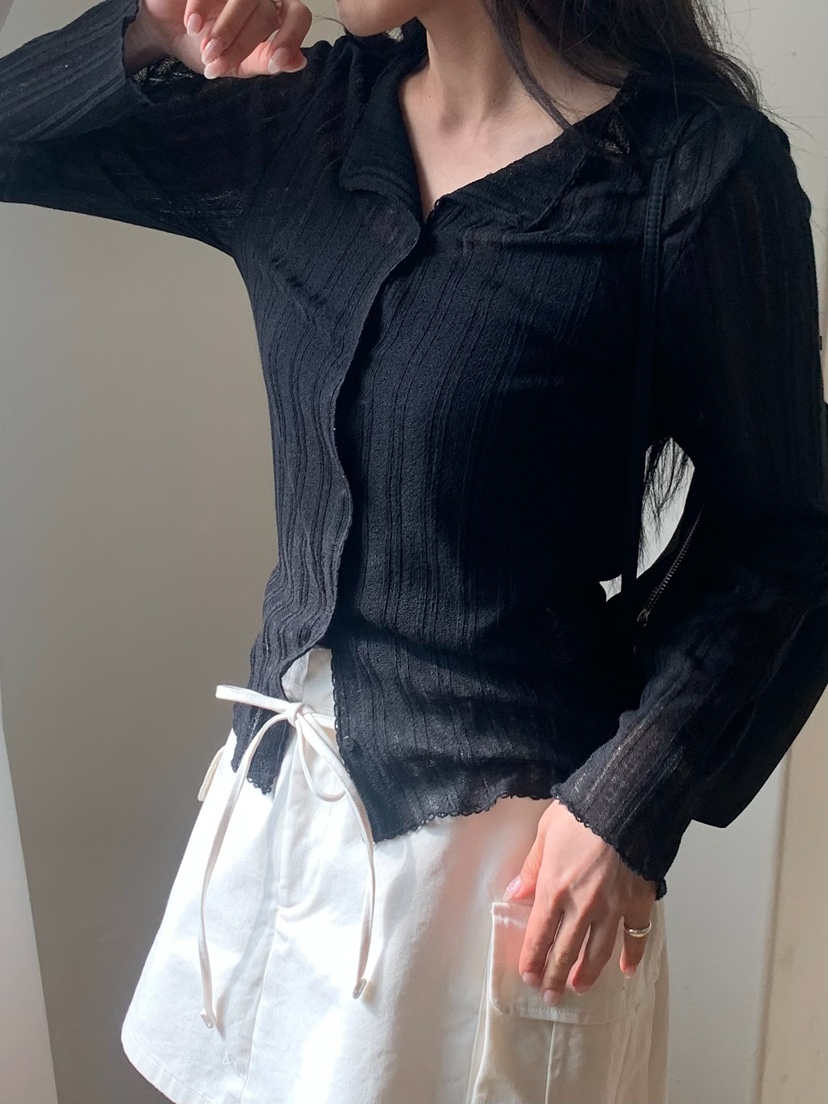 BLEECKER韓國直郵實拍女裝新款推薦時尚熱賣休閑襯衫蕾絲衫BLEECKER襯衫/蕾絲衫