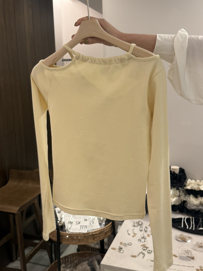 LEGACY韓國直郵女裝新款時尚熱賣休閑人氣職業長袖T恤鏤空LEGACY長袖T恤