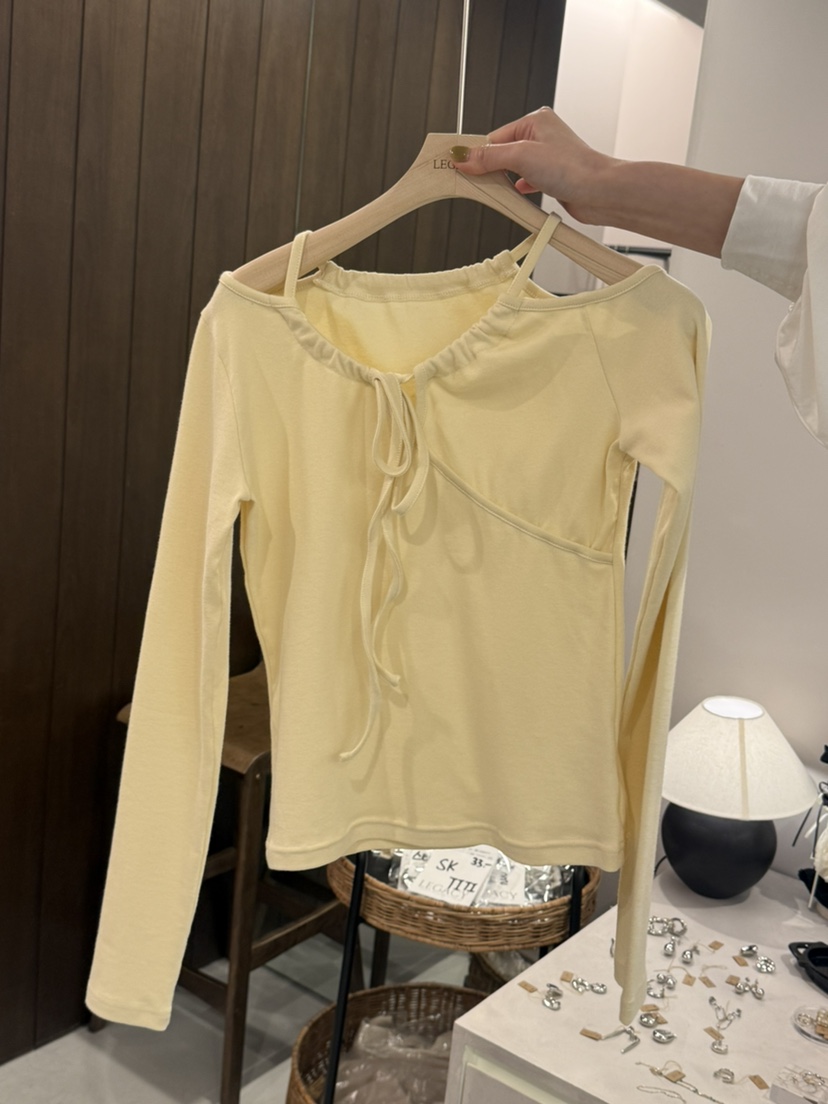 LEGACY韓國直郵女裝新款時尚熱賣休閑人氣職業長袖T恤鏤空LEGACY長袖T恤圖色1