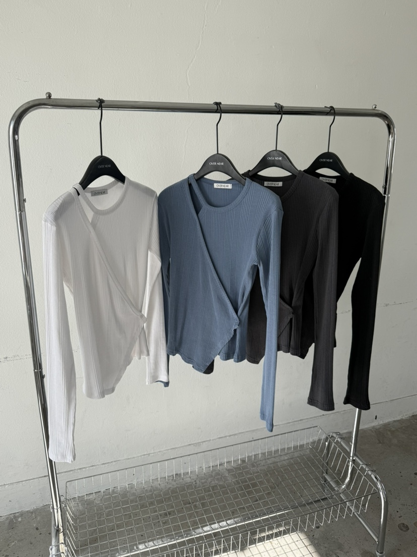 OVER NEAR韓國直郵實拍女裝新款26春夏人氣推薦職業長袖T恤OVER NEAR長袖T恤