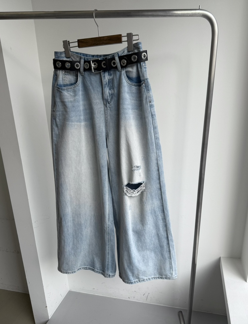 PAIRING韓國東大門直郵女士新款推薦時尚休閑牛仔褲不含腰帶PAIRING牛仔褲