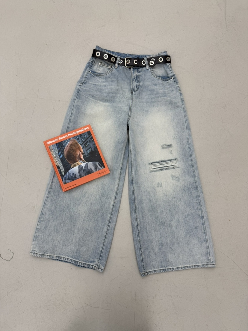 PAIRING韓國東大門直郵女士新款推薦時尚休閑牛仔褲不含腰帶PAIRING牛仔褲