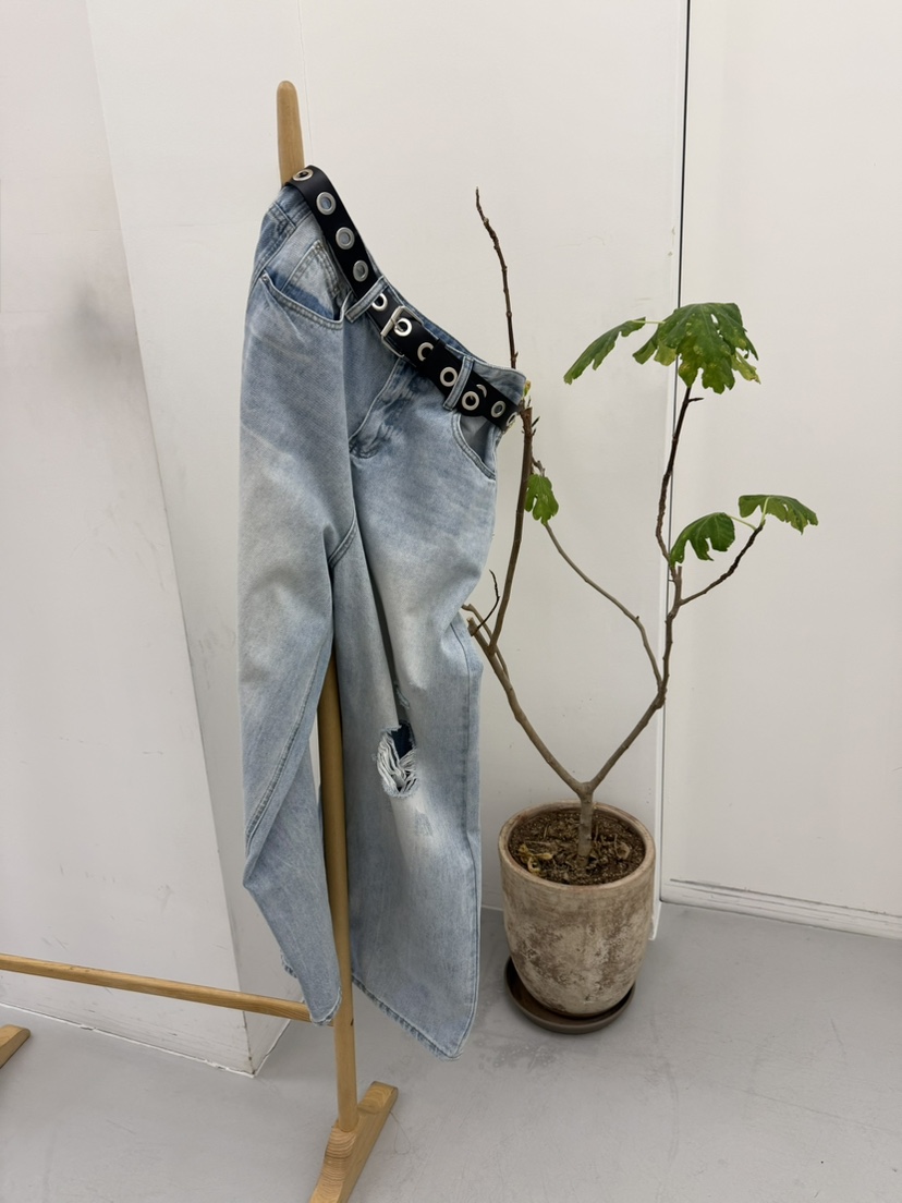 PAIRING韓國東大門直郵女士新款推薦時尚休閑牛仔褲不含腰帶PAIRING牛仔褲