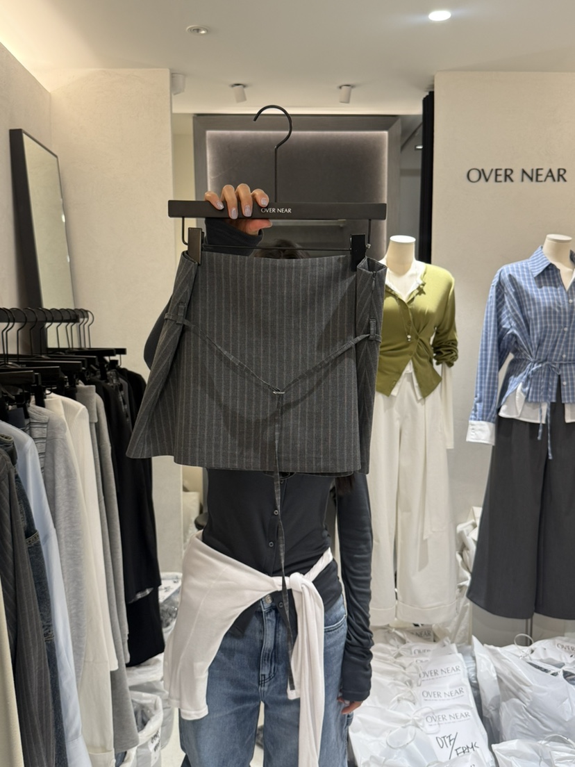 OVER NEAR韓國東大門代購女裝新品推薦26春夏裙褲含腰帶海軍OVER NEAR裙褲圖色3