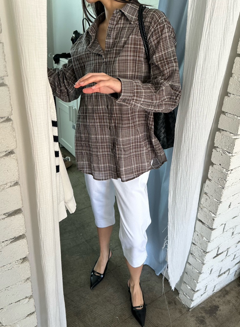 LE VASE韓國直郵實拍女裝新品休閑26春夏職業襯衫蕾絲衫LE VASE襯衫/蕾絲衫