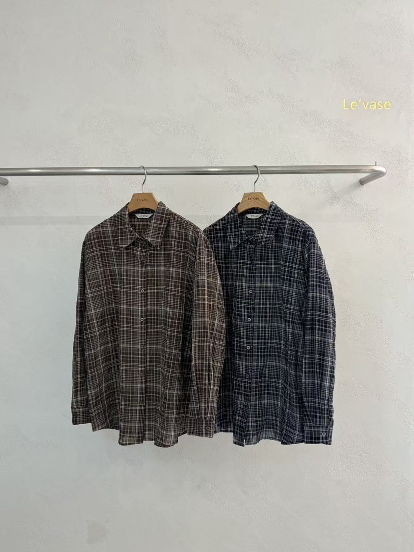 LE VASE韓國直郵實拍女裝新品休閑26春夏職業襯衫蕾絲衫LE VASE襯衫/蕾絲衫