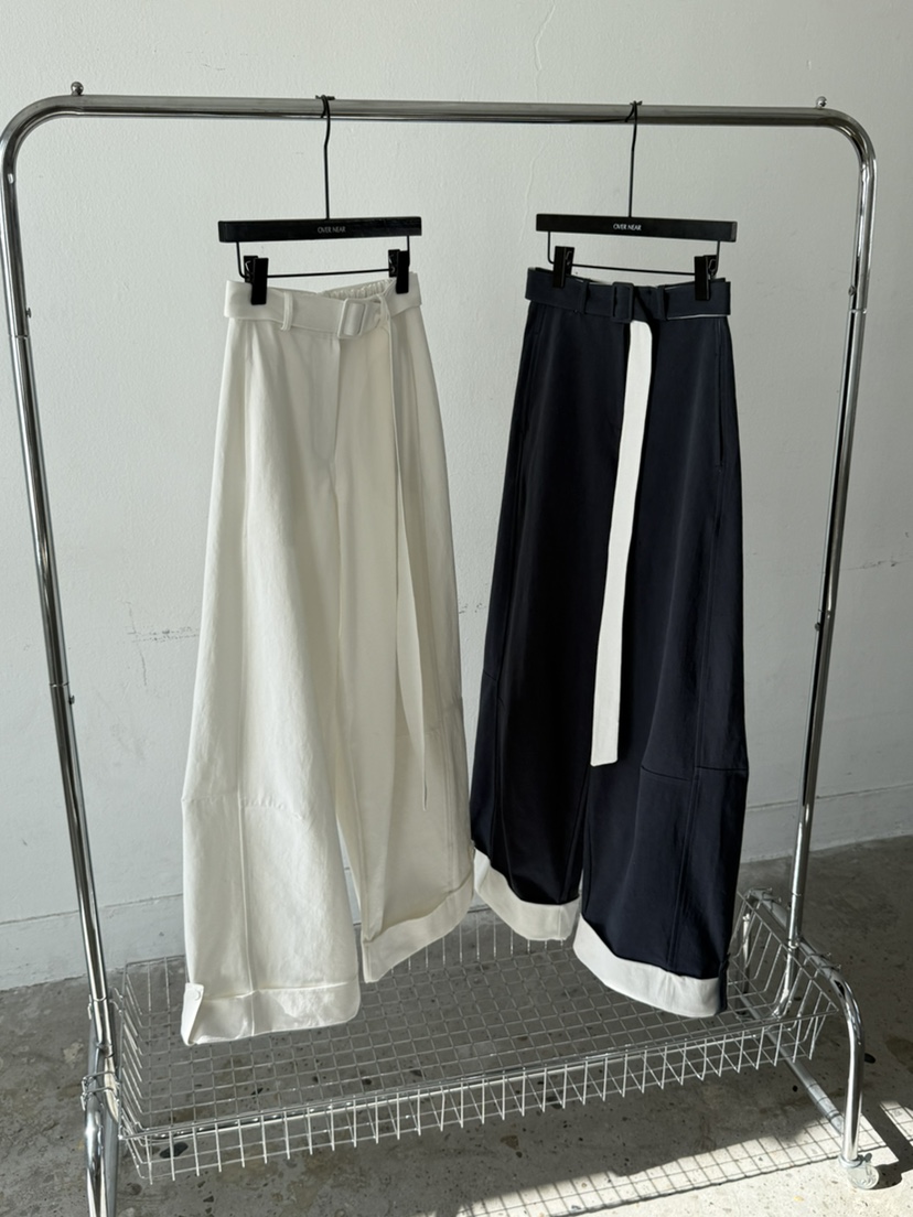 OVER NEAR韓國東大門代購女士新款休閑26春夏牛仔褲含腰帶OVER NEAR牛仔褲