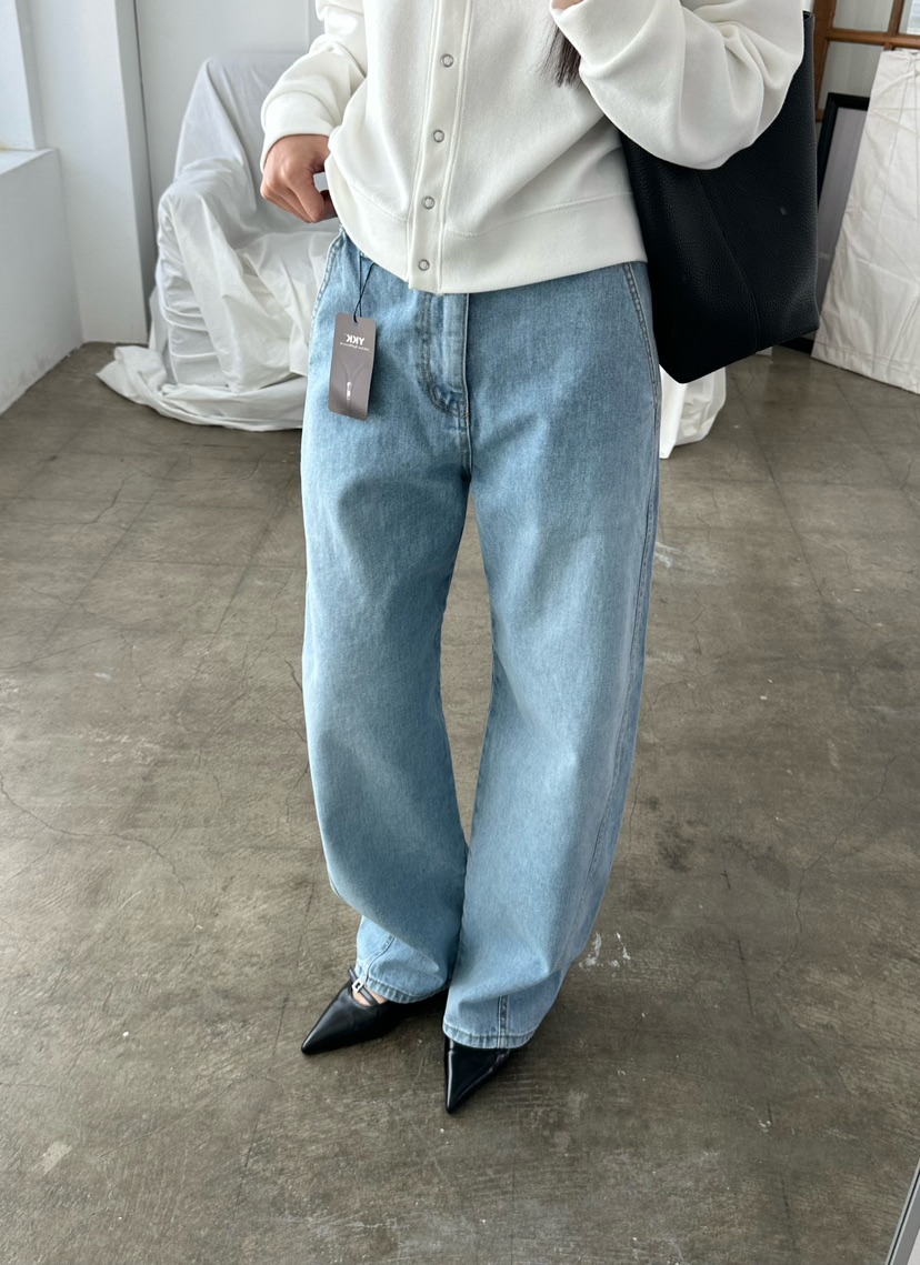 LE VASE韓國代購女士新品人氣26春夏時尚休閑推薦牛仔褲LE VASE牛仔褲