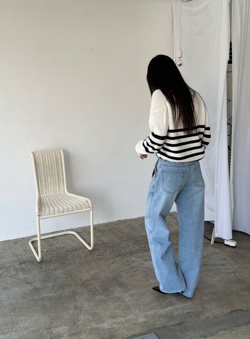 LE VASE韓國代購女士新品人氣26春夏時尚休閑推薦牛仔褲LE VASE牛仔褲