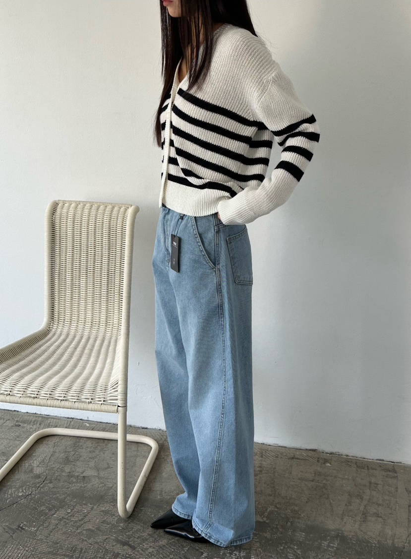 LE VASE韓國代購女士新品人氣26春夏時尚休閑推薦牛仔褲LE VASE牛仔褲