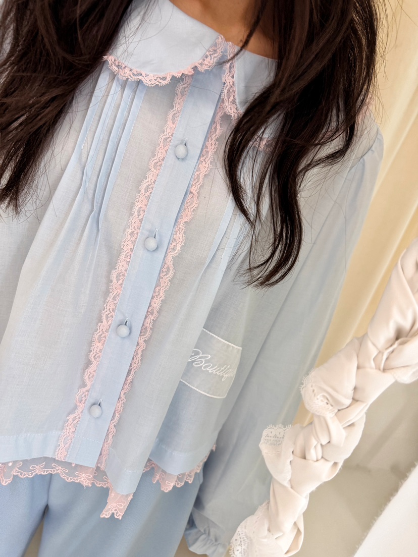 BOUTIQUE-L韓國東大門直郵女裝新品時尚推薦26春夏襯衫蕾絲衫BOUTIQUE-L襯衫/蕾絲衫