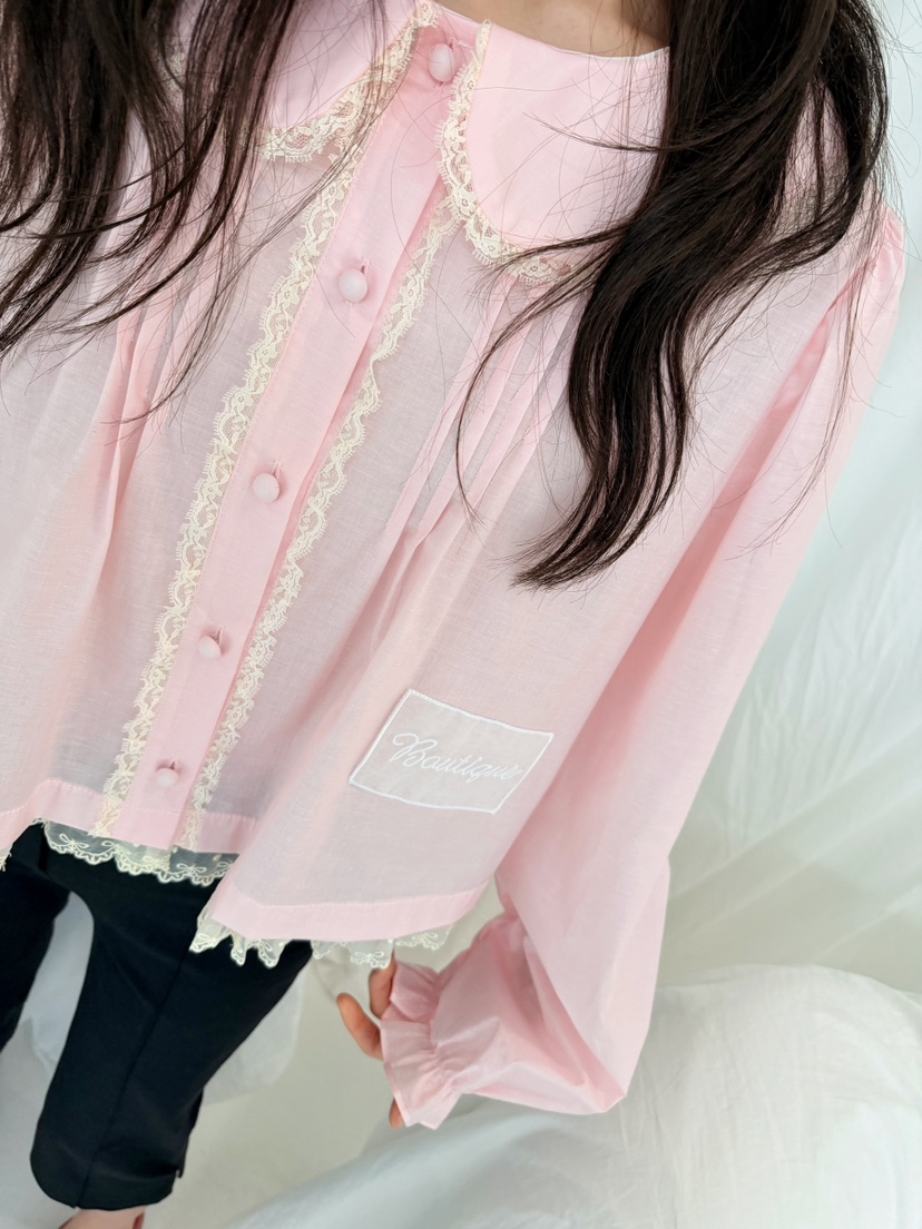 BOUTIQUE-L韓國東大門直郵女裝新品時尚推薦26春夏襯衫蕾絲衫BOUTIQUE-L襯衫/蕾絲衫