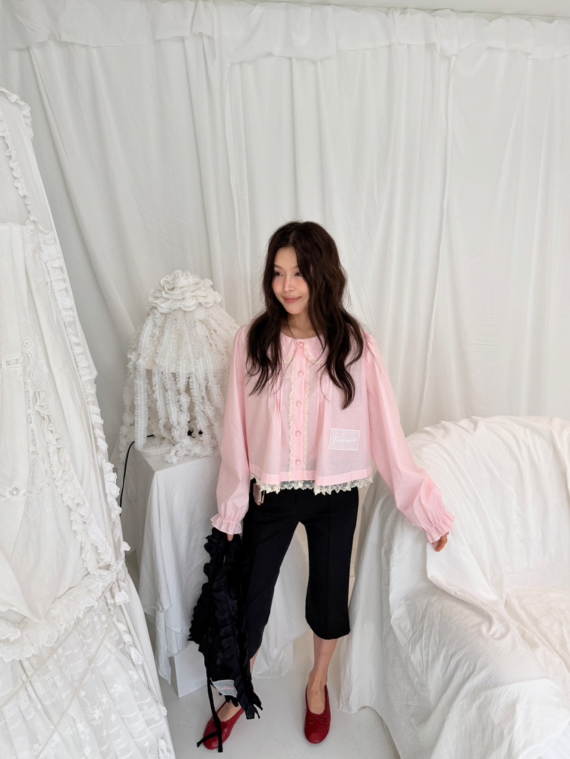 BOUTIQUE-L韓國東大門直郵女裝新品時尚推薦26春夏襯衫蕾絲衫BOUTIQUE-L襯衫/蕾絲衫