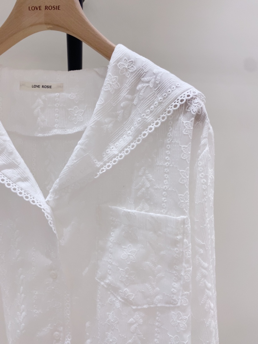 LOVE ROSIE韓國東大門代購女裝新品職業休閑襯衫蕾絲衫蕾絲LOVE ROSIE襯衫/蕾絲衫