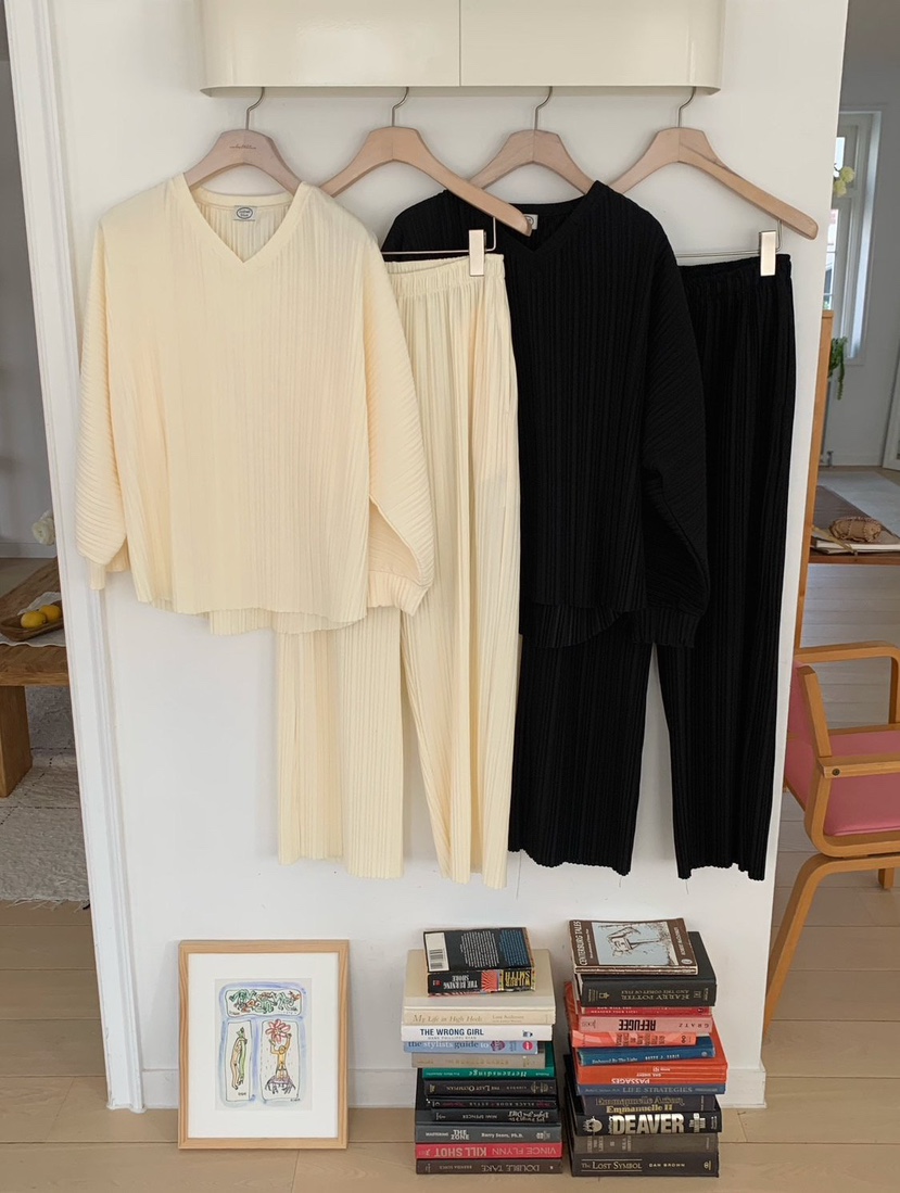 COBALT BLUE韓國東大門代購女裝新品職業人氣套裝套裝褶皺COBALT BLUE套裝