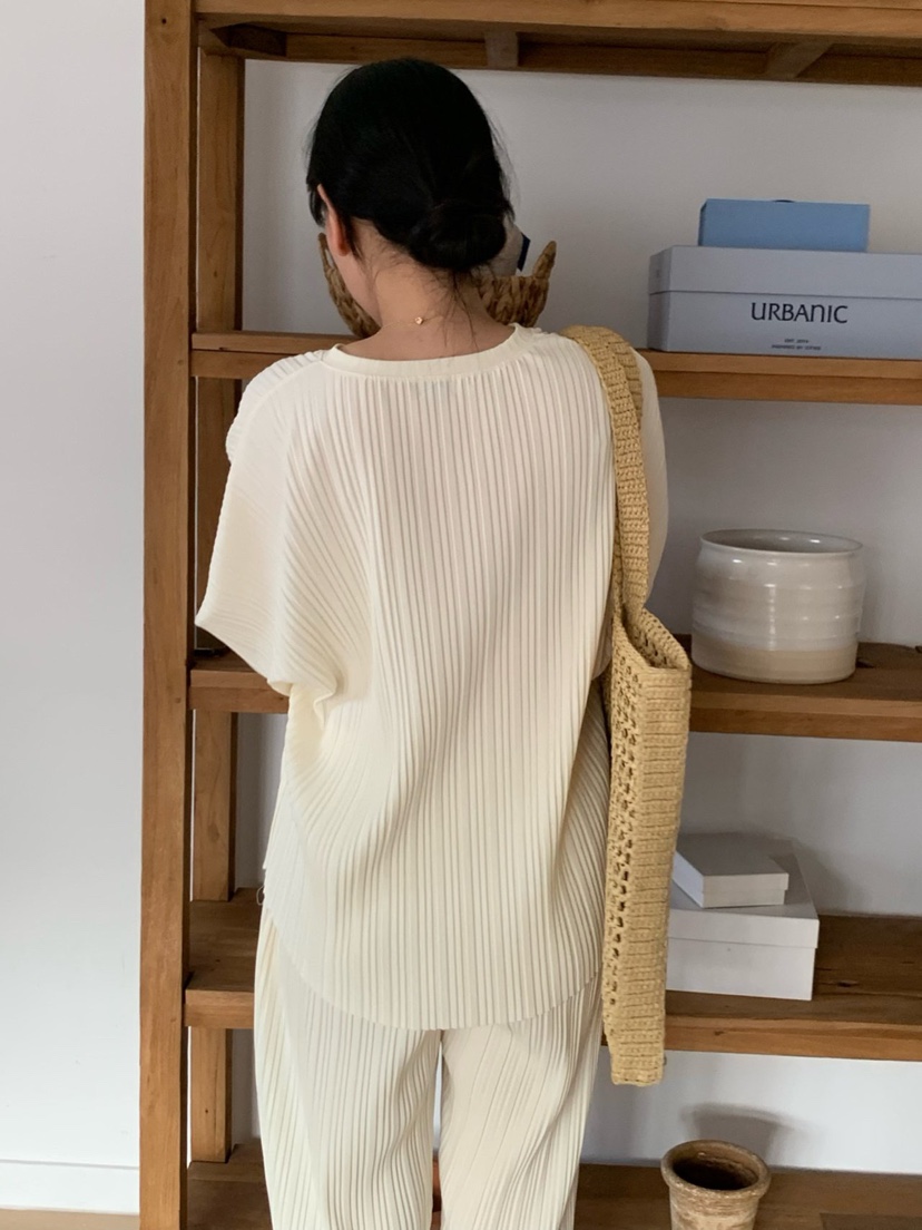 COBALT BLUE韓國東大門代購女裝新品職業人氣套裝套裝褶皺COBALT BLUE套裝