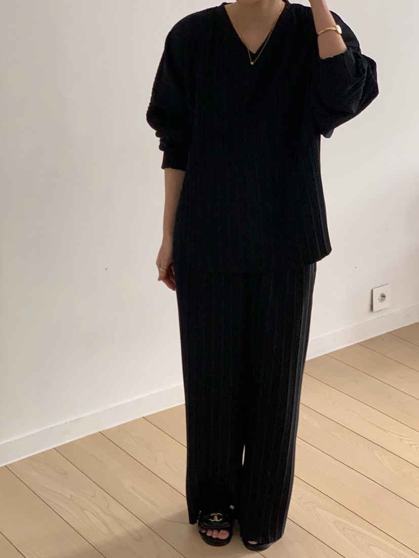 COBALT BLUE韓國東大門代購女裝新品職業人氣套裝套裝褶皺COBALT BLUE套裝