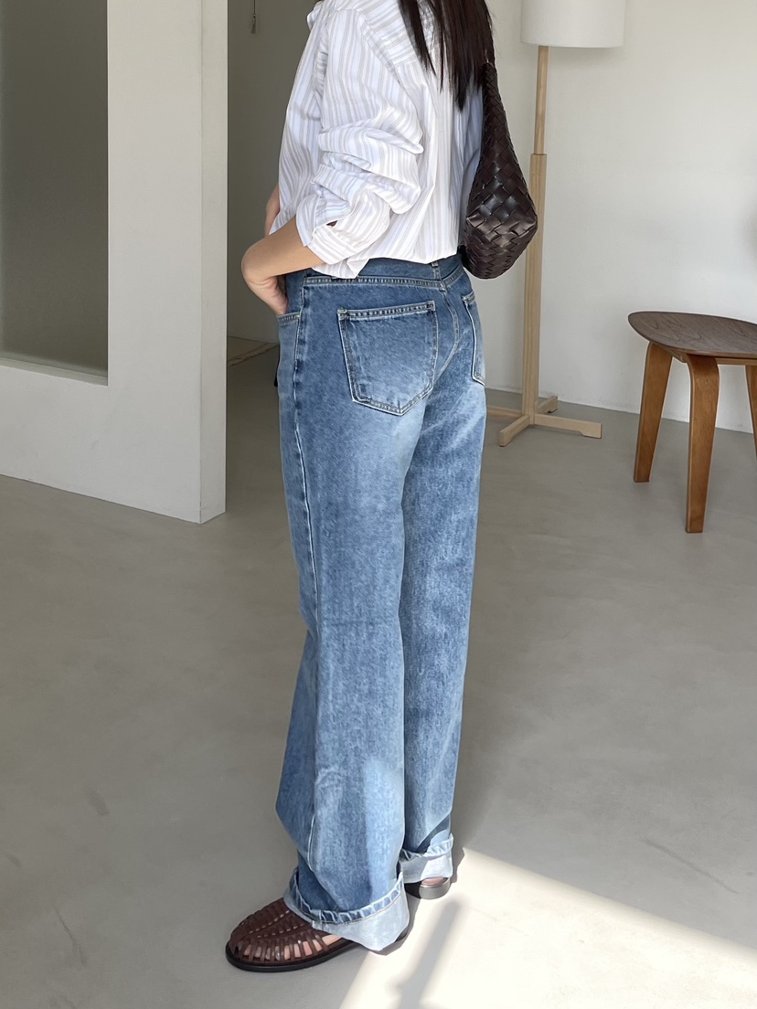 TORRE韓國東大門直郵女士新款時尚人氣休閑熱賣26春夏牛仔褲TORRE牛仔褲