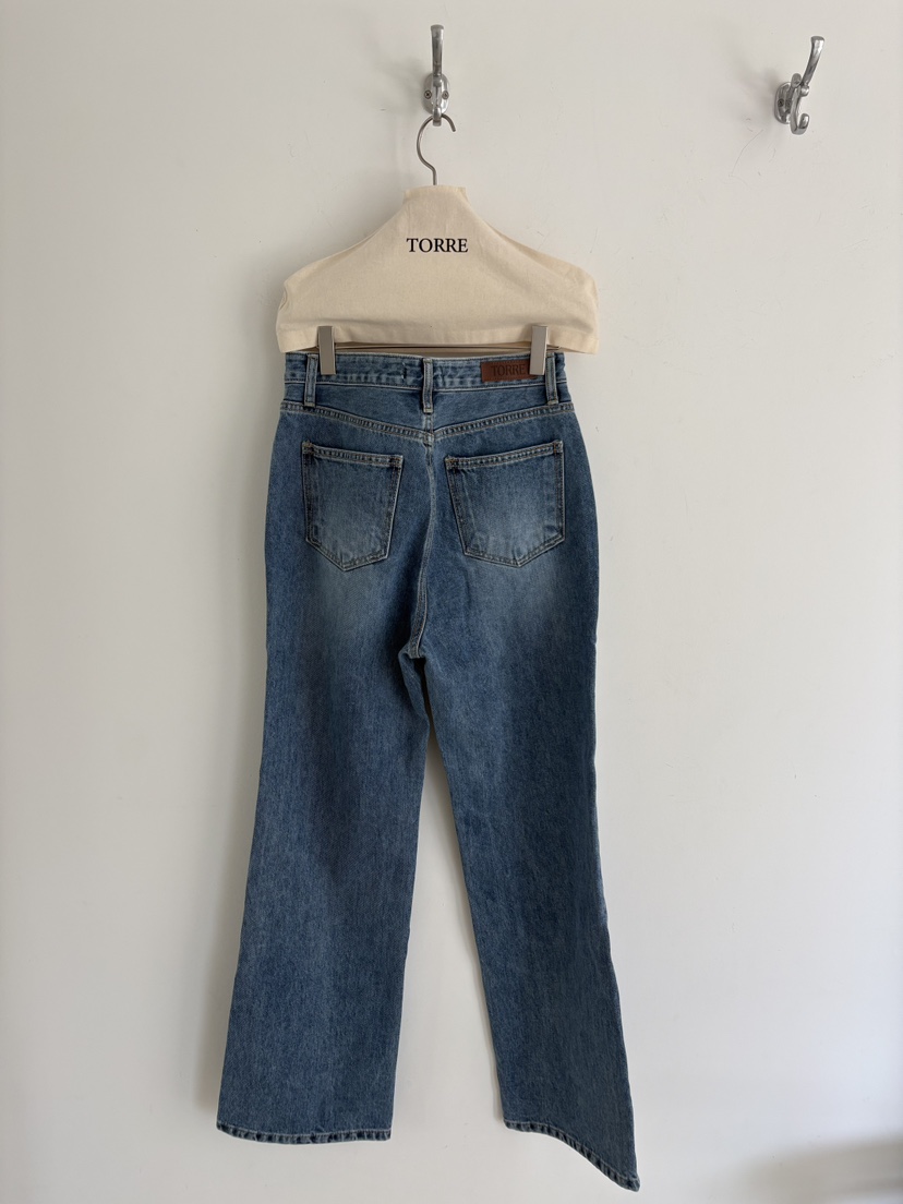 TORRE韓國東大門直郵女士新款時尚人氣休閑熱賣26春夏牛仔褲TORRE牛仔褲