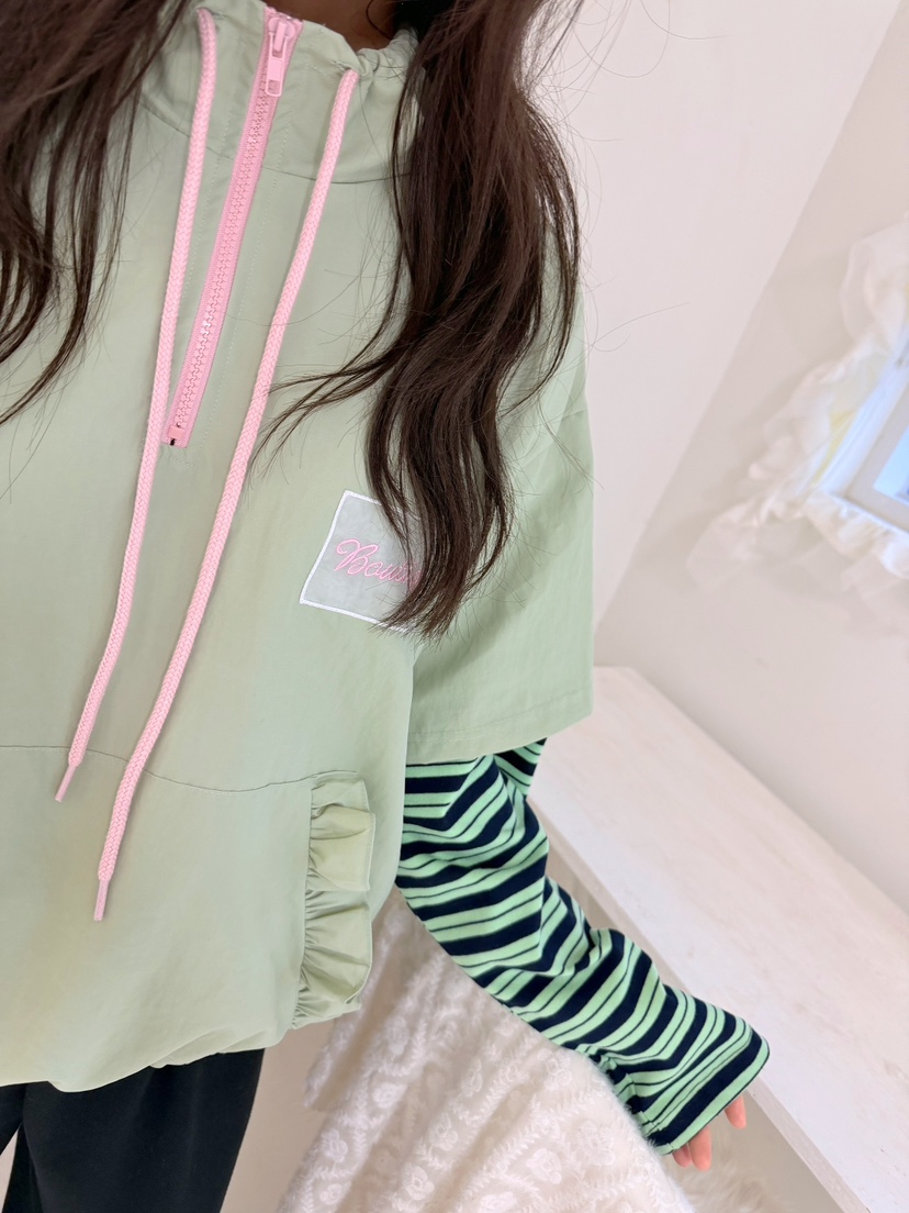 BOUTIQUE-L韓國直郵女士新品休閑時尚熱賣人氣衛衣荷葉邊BOUTIQUE-L衛衣