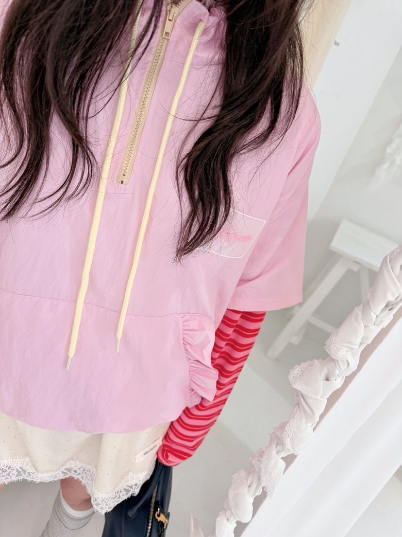 BOUTIQUE-L韓國直郵女士新品休閑時尚熱賣人氣衛衣荷葉邊BOUTIQUE-L衛衣