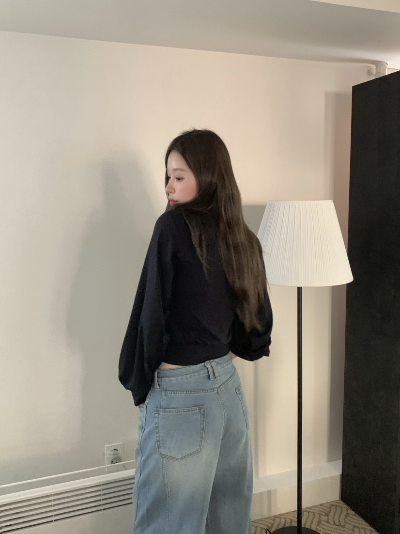 LEGACY韓國東大門代購女裝新款時尚休閑職業長袖T恤褶皺絲綢LEGACY長袖T恤