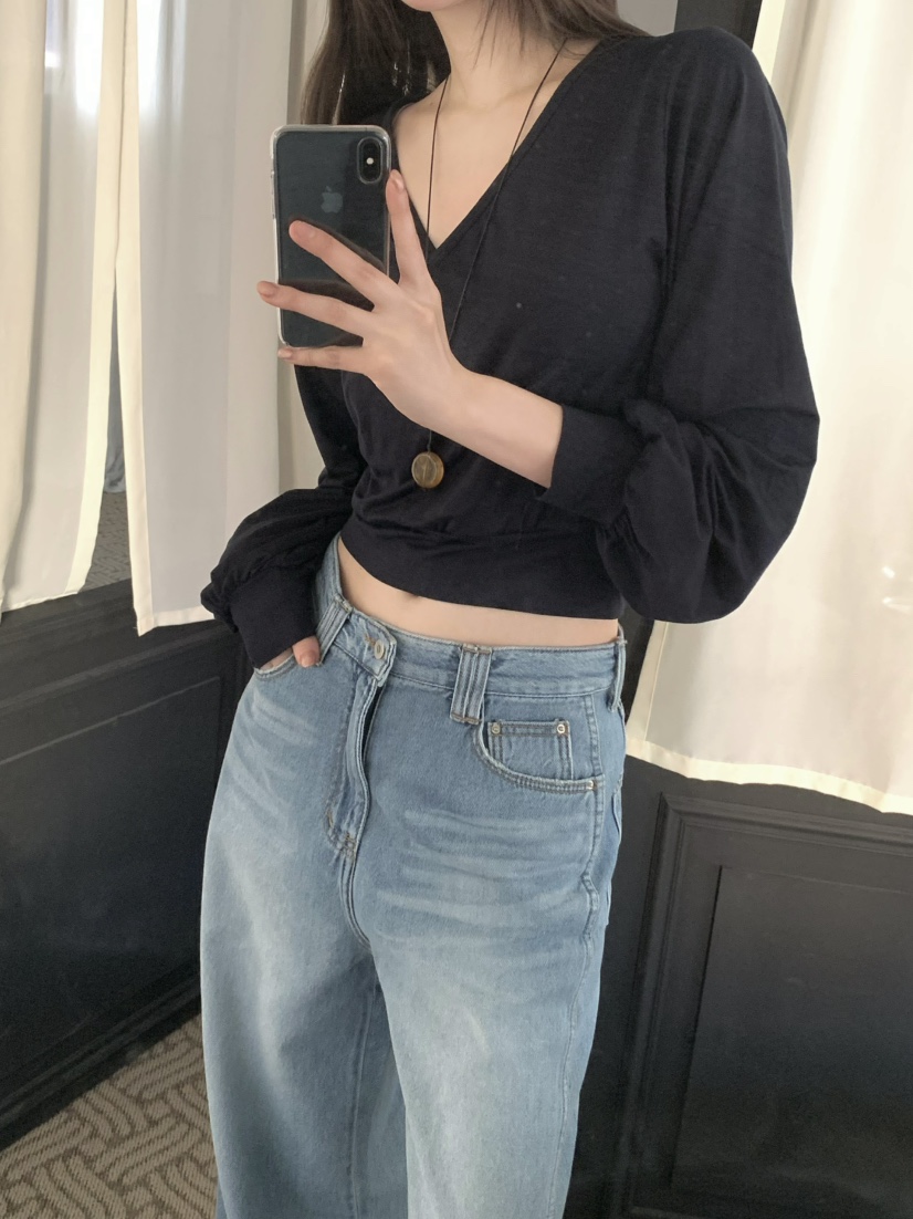 LEGACY韓國東大門代購女裝新款時尚休閑職業長袖T恤褶皺絲綢LEGACY長袖T恤