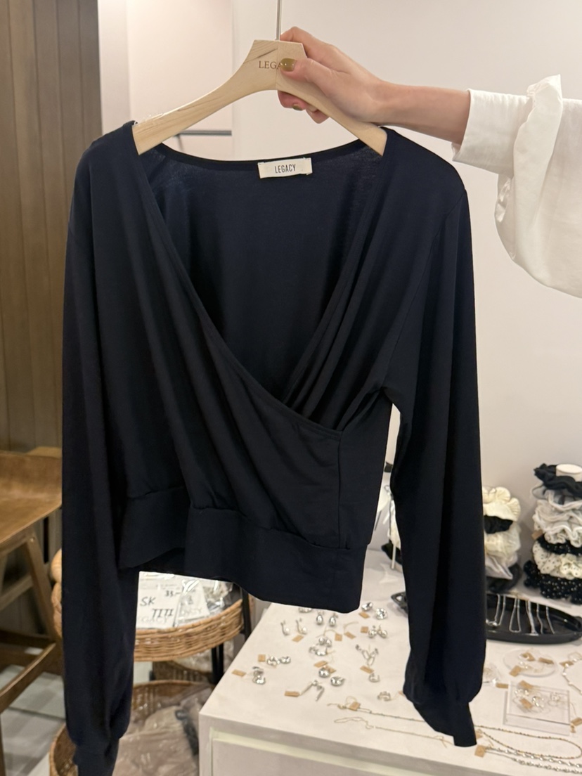 LEGACY韓國東大門代購女裝新款時尚休閑職業長袖T恤褶皺絲綢LEGACY長袖T恤圖色3