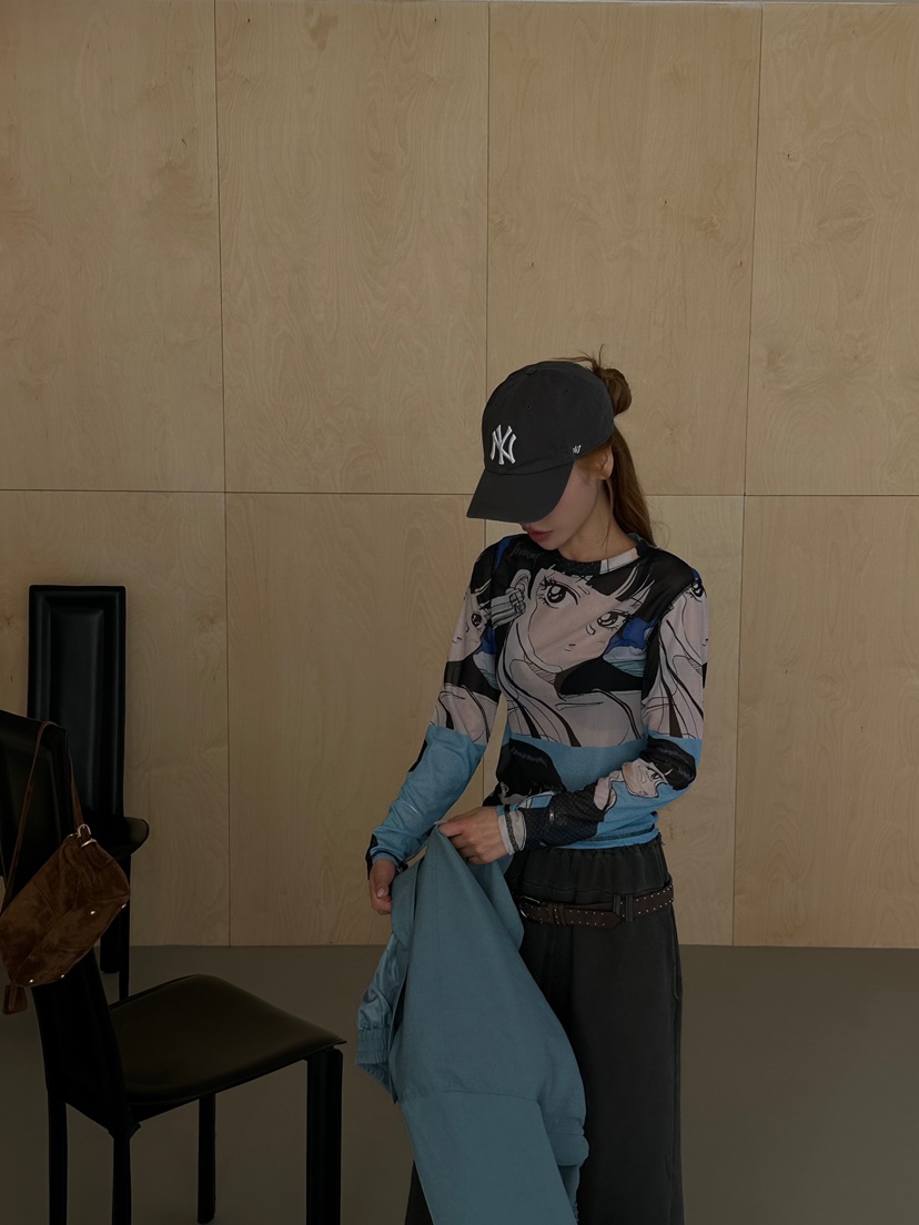 ZEROZERO韓國東大門直郵女裝新品時尚26春夏職業長袖T恤復古ZEROZERO長袖T恤