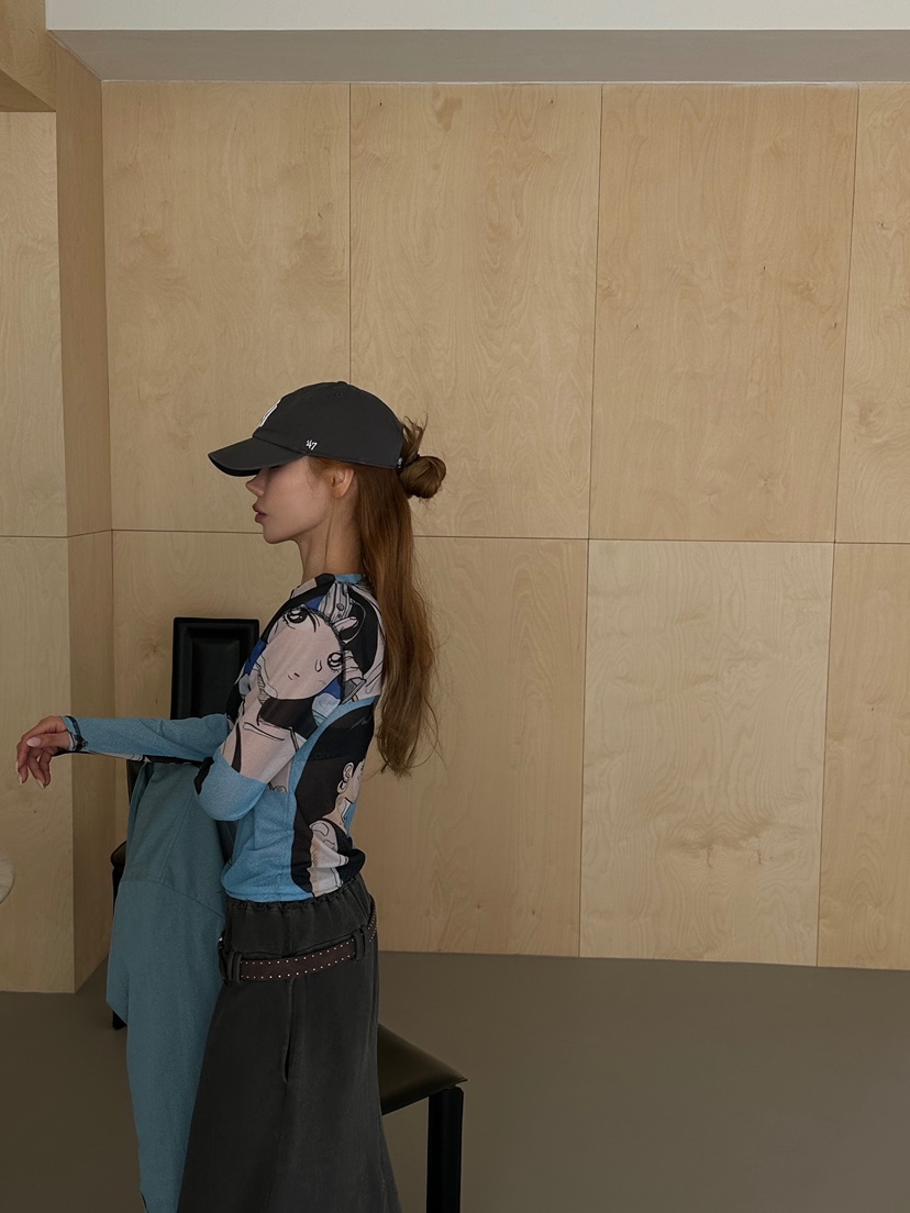 ZEROZERO韓國東大門直郵女裝新品時尚26春夏職業長袖T恤復古ZEROZERO長袖T恤