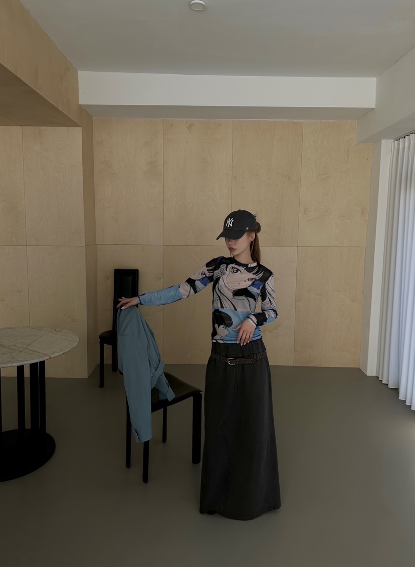 ZEROZERO韓國東大門直郵女裝新品時尚26春夏職業長袖T恤復古ZEROZERO長袖T恤