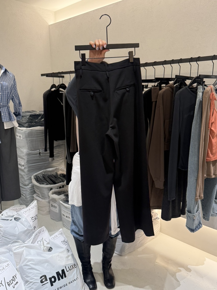 OVER NEAR韓國直郵實拍女裝新品職業人氣休閑褲不含腰帶OVER NEAR休閑褲