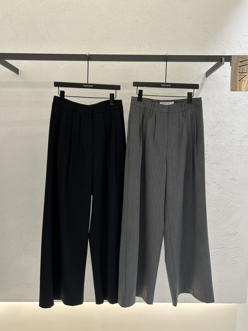 OVER NEAR韓國直郵實拍女裝新品職業人氣休閑褲不含腰帶OVER NEAR休閑褲